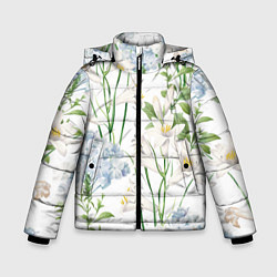 Зимняя куртка для мальчика Цветы Утонченные и Яркие