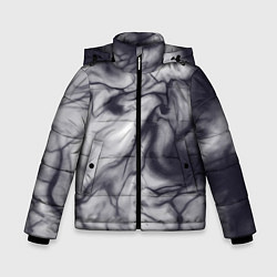 Куртка зимняя для мальчика Бело-черный тай-дай, цвет: 3D-черный