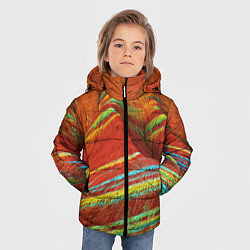 Куртка зимняя для мальчика Знаменитые разноцветные горы Китай, цвет: 3D-светло-серый — фото 2