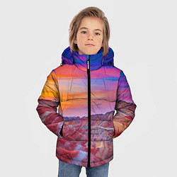 Куртка зимняя для мальчика Краски природы Горы Neon Китай, цвет: 3D-светло-серый — фото 2