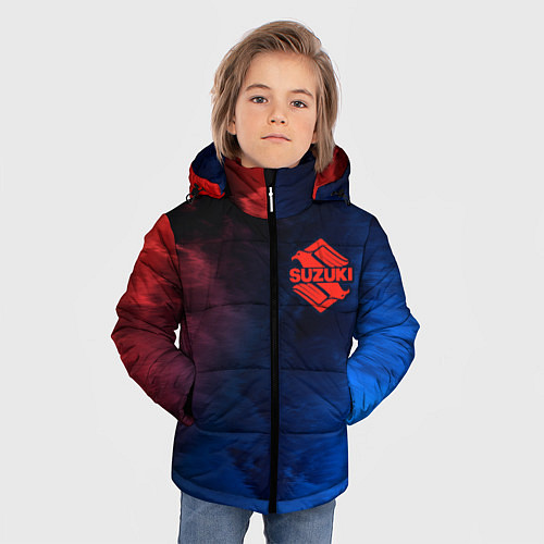 Зимняя куртка для мальчика SUZUKI - Пламя / 3D-Черный – фото 3