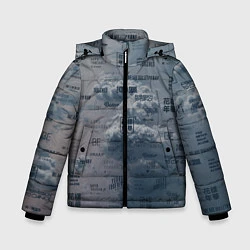 Куртка зимняя для мальчика BTS Дискография, цвет: 3D-светло-серый