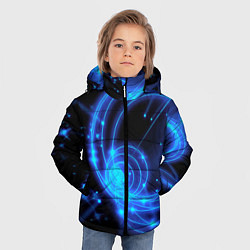 Куртка зимняя для мальчика Неоновый космос Neon space, цвет: 3D-черный — фото 2