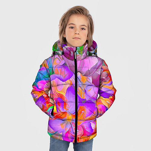 Зимняя куртка для мальчика ЦВЕТОЧНЫЙ РАЙ 1 / 3D-Красный – фото 3