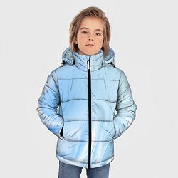 Куртка зимняя для мальчика Голубые завихрения, цвет: 3D-светло-серый — фото 2