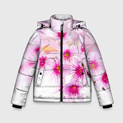 Куртка зимняя для мальчика Цвет сакуры, цвет: 3D-светло-серый