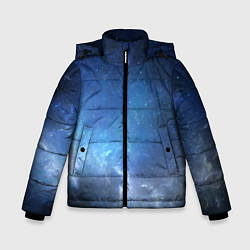 Куртка зимняя для мальчика Манящий космос, цвет: 3D-светло-серый