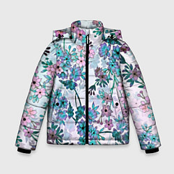 Зимняя куртка для мальчика Яркие красочные цветы