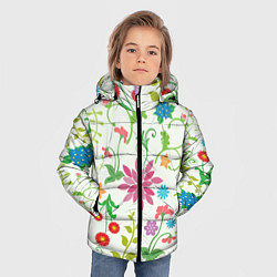 Куртка зимняя для мальчика Поле полевых цветов, цвет: 3D-красный — фото 2