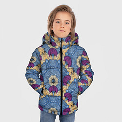 Куртка зимняя для мальчика Цветочные узоры, цвет: 3D-красный — фото 2