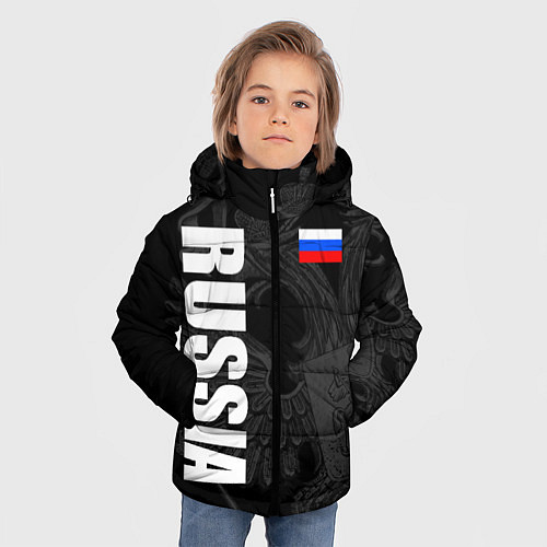 Зимняя куртка для мальчика RUSSIA - BLACK EDITION / 3D-Красный – фото 3