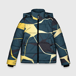 Куртка зимняя для мальчика Молния Разводы, цвет: 3D-светло-серый
