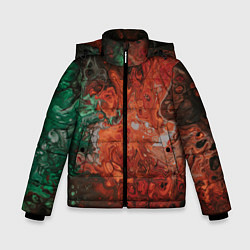 Зимняя куртка для мальчика Размытые краски цветная абстракция