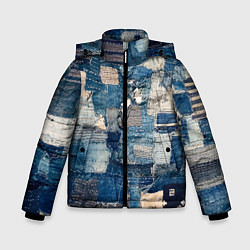 Куртка зимняя для мальчика Patchwork Jeans Осень Зима 2023, цвет: 3D-красный