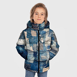 Куртка зимняя для мальчика Patchwork Jeans Осень Зима 2023, цвет: 3D-красный — фото 2