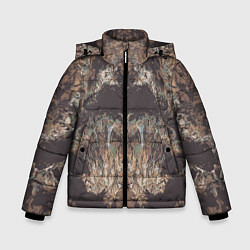 Зимняя куртка для мальчика Абстрактный графический узор,коричневого цвета Abs