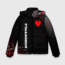 Куртка зимняя для мальчика Undertale брызги красок, цвет: 3D-красный