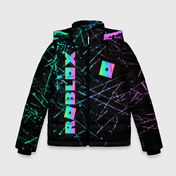 Куртка зимняя для мальчика ROBLOX неоновый логотип, цвет: 3D-светло-серый