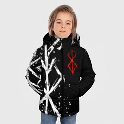 Куртка зимняя для мальчика БЕРСЕРК - КЛЕЙМО ЖЕРТВЫ, цвет: 3D-черный — фото 2