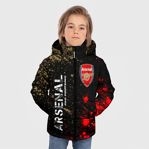 Зимняя куртка для мальчика АРСЕНАЛ Arsenal Pro Football Краска / 3D-Черный – фото 3