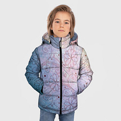 Куртка зимняя для мальчика Градиентный вьюнок, цвет: 3D-красный — фото 2