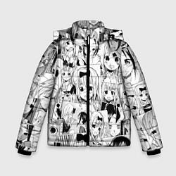 Куртка зимняя для мальчика Госпожа Кагуя паттерн, цвет: 3D-черный