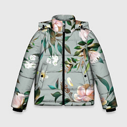 Зимняя куртка для мальчика Цветы Цветочный Букет
