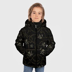 Куртка зимняя для мальчика Пираты Карибского моря Паттерн, цвет: 3D-черный — фото 2