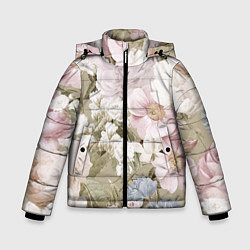 Зимняя куртка для мальчика Цветы Английский Садовый Узор