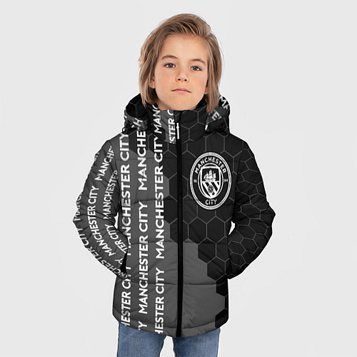 Зимняя куртка для мальчика МАНЧЕСТЕР СИТИ Графика / 3D-Черный – фото 3