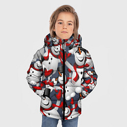 Куртка зимняя для мальчика ВОЗДУШНЫЕ СНЕГОВИКИ, цвет: 3D-красный — фото 2
