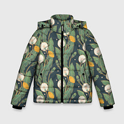 Куртка зимняя для мальчика Цветение одуванчиков, цвет: 3D-светло-серый
