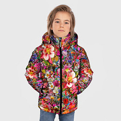 Куртка зимняя для мальчика САД В ЦВЕТУ, цвет: 3D-черный — фото 2