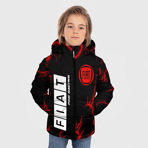 Зимняя куртка для мальчика ФИАТ Pro Racing Молнии / 3D-Черный – фото 3