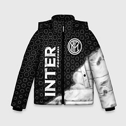 Куртка зимняя для мальчика INTER Football Пламя, цвет: 3D-черный
