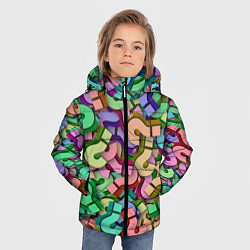 Куртка зимняя для мальчика ВОПРОСИТЕЛЬНЫЕ, цвет: 3D-светло-серый — фото 2