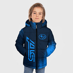 Куртка зимняя для мальчика SUBARU STI Абстракция, цвет: 3D-черный — фото 2