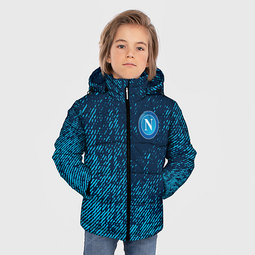 Зимняя куртка для мальчика Napoli наполи маленькое лого / 3D-Черный – фото 3