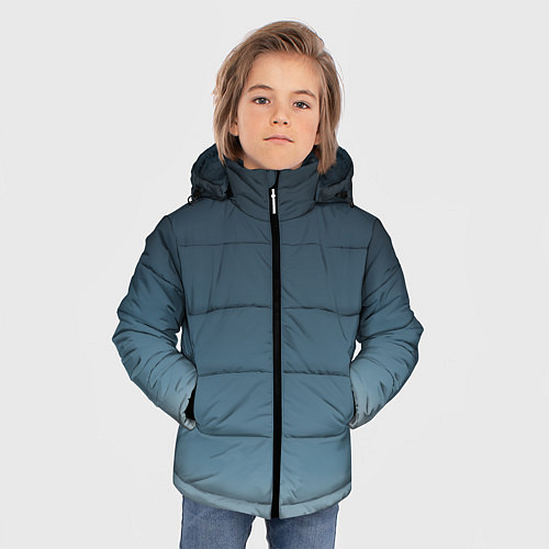 Зимняя куртка для мальчика GRADIENT shades of blue / 3D-Черный – фото 3