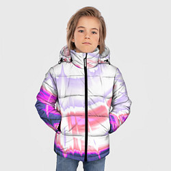 Куртка зимняя для мальчика Тай-дай Абстракция Tie-Dye, цвет: 3D-черный — фото 2