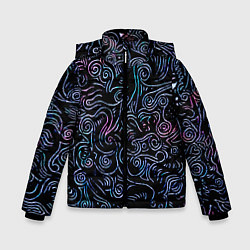 Куртка зимняя для мальчика Strange patterns, цвет: 3D-черный