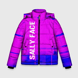 Куртка зимняя для мальчика Sally Face Glitch Text Effect, цвет: 3D-черный
