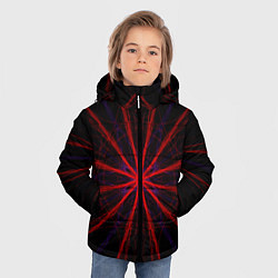 Куртка зимняя для мальчика Красный эфир 3D - абстракция, цвет: 3D-черный — фото 2