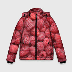 Куртка зимняя для мальчика Малина - ягоды, цвет: 3D-красный