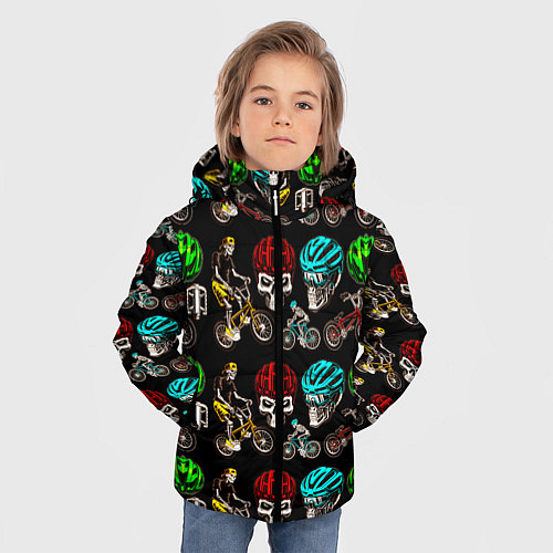 Зимняя куртка для мальчика SKELETONS ON BICYCLES / 3D-Черный – фото 3