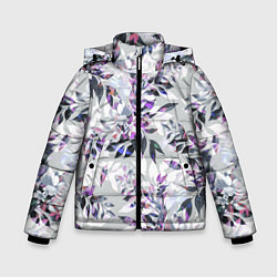 Зимняя куртка для мальчика Цветы Серый Букет