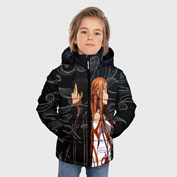 Куртка зимняя для мальчика Кирито и Асуна - Sword Art Online, цвет: 3D-светло-серый — фото 2