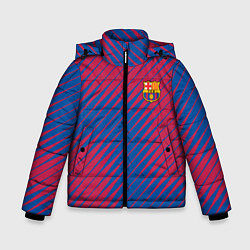 Куртка зимняя для мальчика Fc barcelona барселона fc абстракция, цвет: 3D-красный