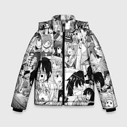 Куртка зимняя для мальчика Log Horizon pattern, цвет: 3D-черный