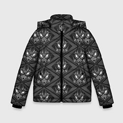 Куртка зимняя для мальчика Черно-белый современный узор арт-деко, цвет: 3D-светло-серый